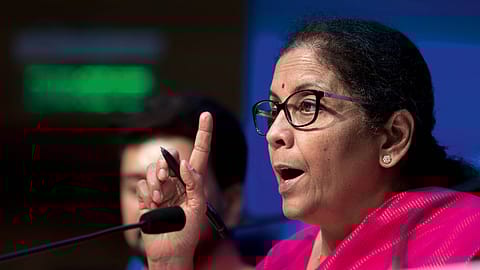 Nirmala Sitharaman, currently serving as the Minister of Finance and Minister of Corporate Affairs.