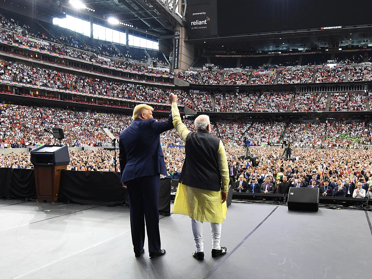 Prime Minister Narendra Modi with U.S. President Donald Trump at the ‘Howdy Modi’ event.