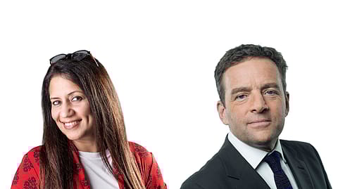 Publicis Groupe COO and Publicis Media CEO Steve King (R), and India CEO Anupriya Acharya (L).