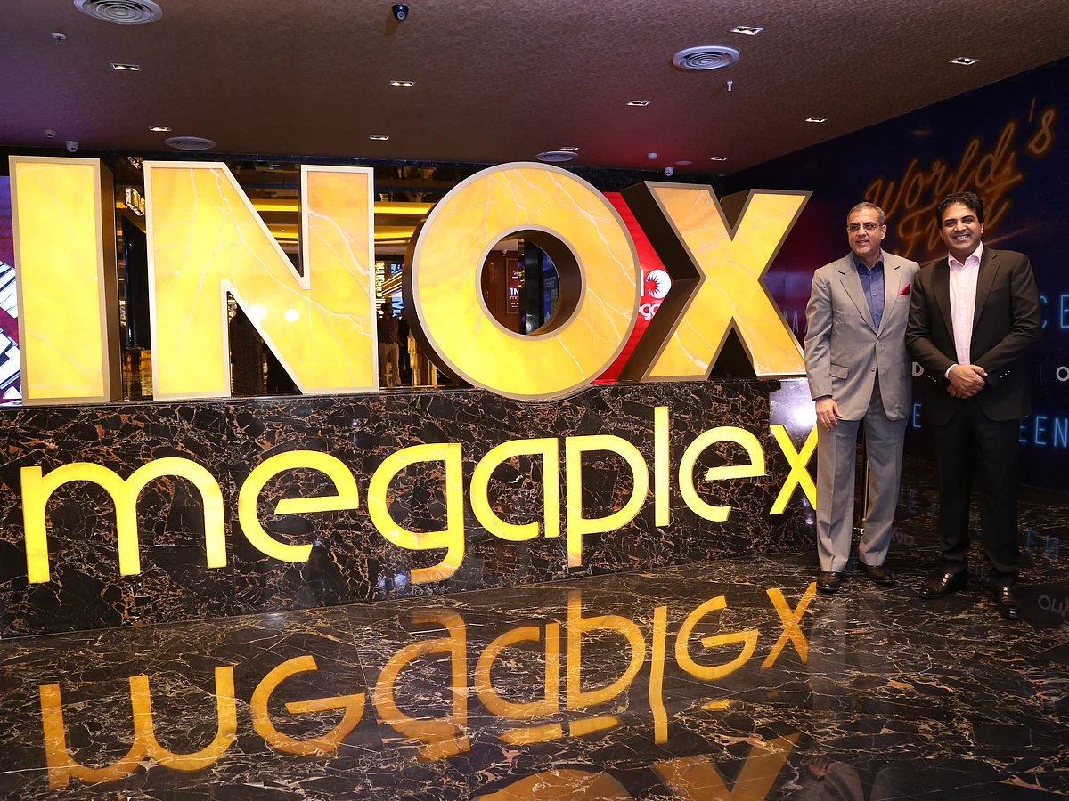 Alok Tandon (left), CEO, Inox Leisure, and Siddharth Jain, director, INOX Group.