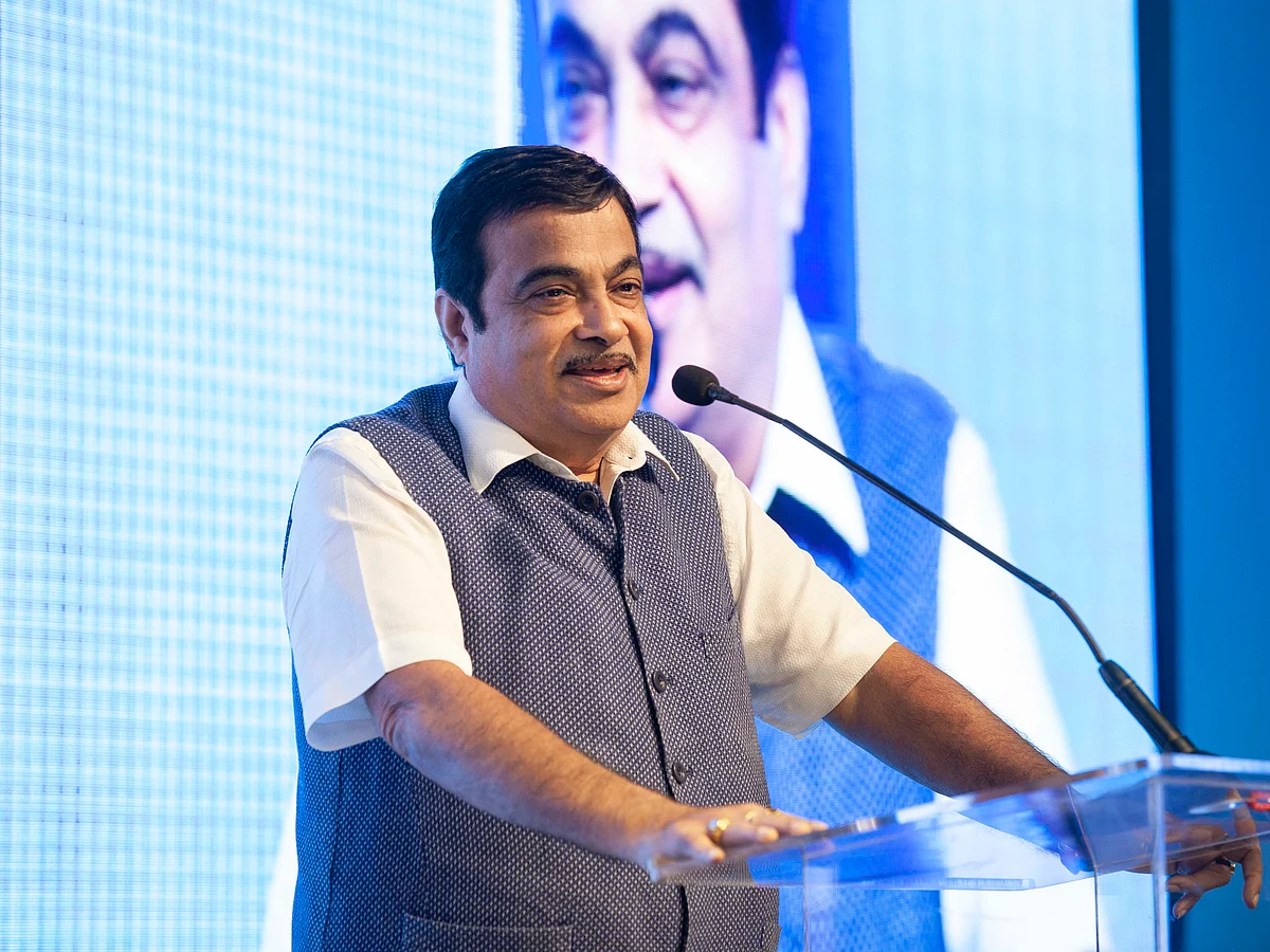 Union Minister Nitin Gadkari at a launch event in New Delhi, in 2019.