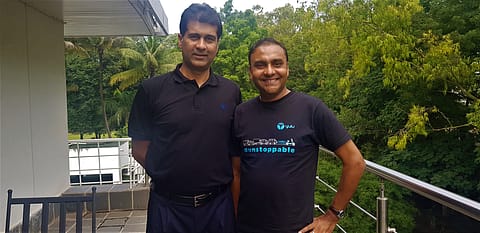 Rajiv Bajaj, managing director, Bajaj Auto (left) and Amit Gupta, co-founder and CEO, Yulu&nbsp;