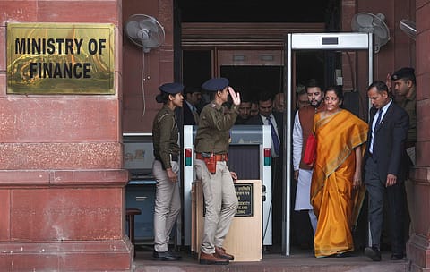 Finance minister Nirmala Sitharaman and Union minister Anurag Thakur.