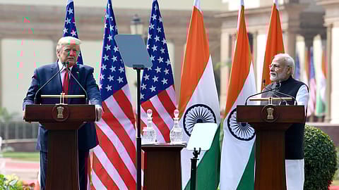 Prime Minister Narendra Modi (right) with U.S. President, Donald Trump