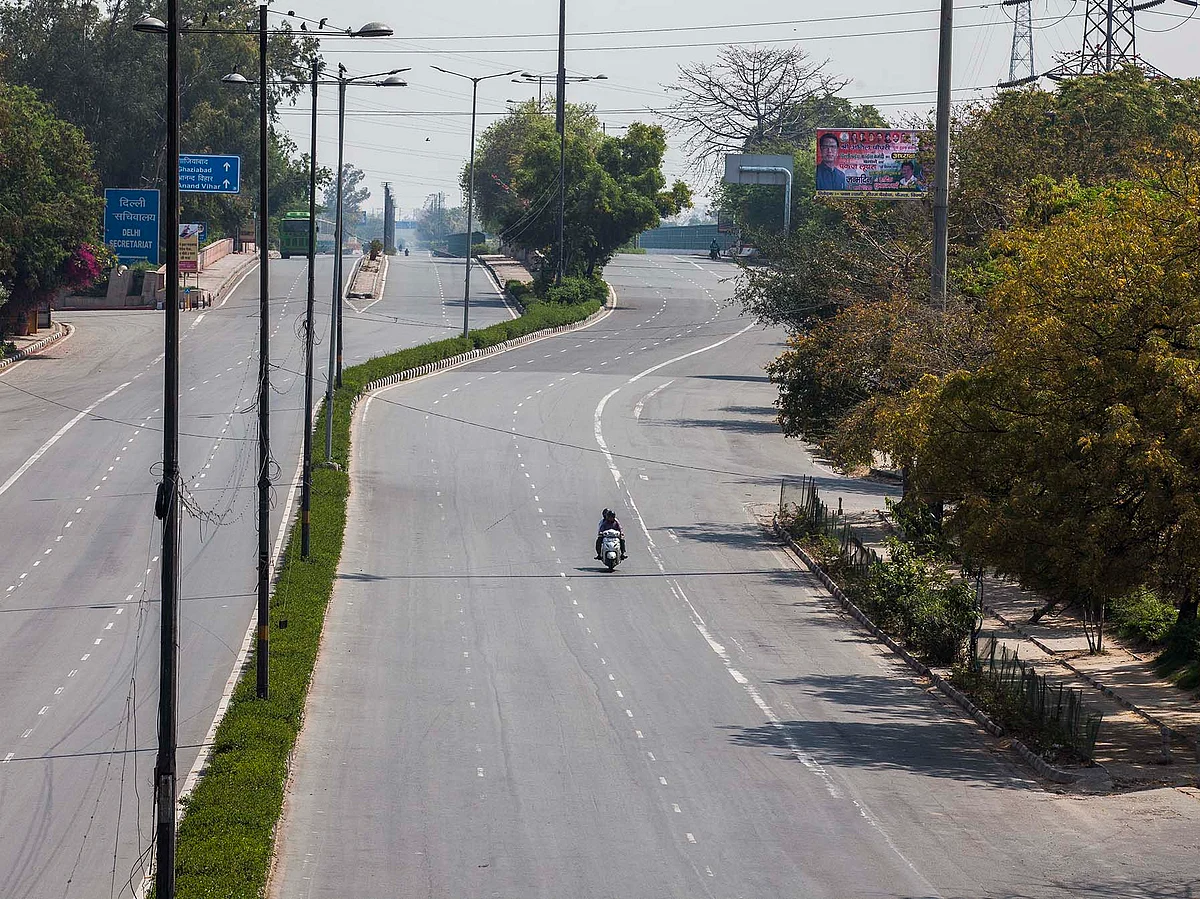 A deserted highway.