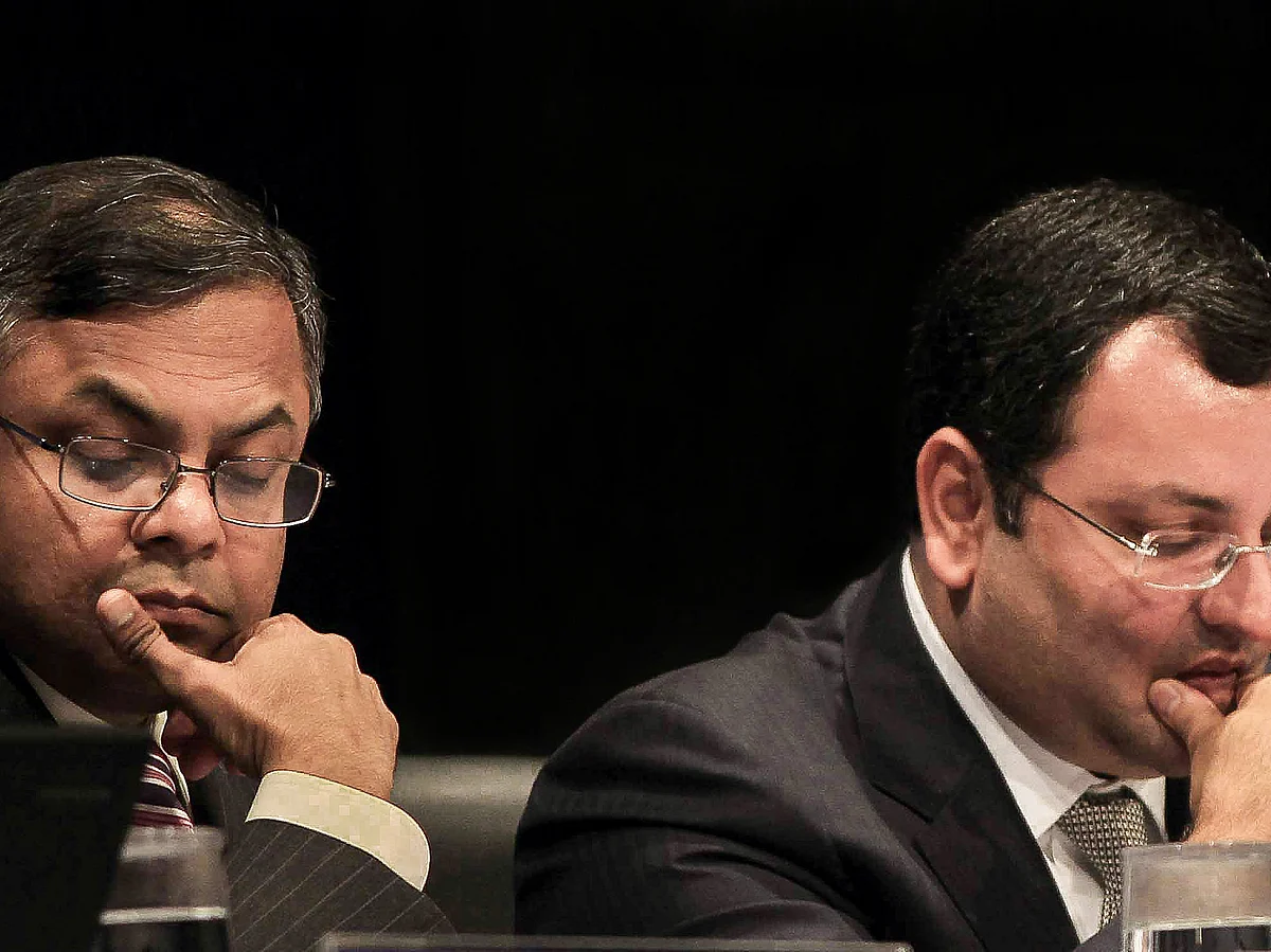 Tata Sons chairman N Chandrasekaran and Cyrus Mistry. 