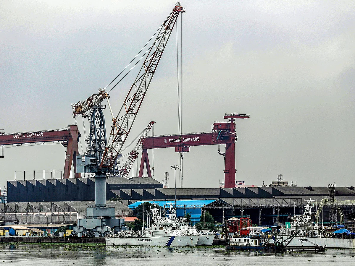 Cochin Shipyard Ltd. (CSL) facility in Cochin.