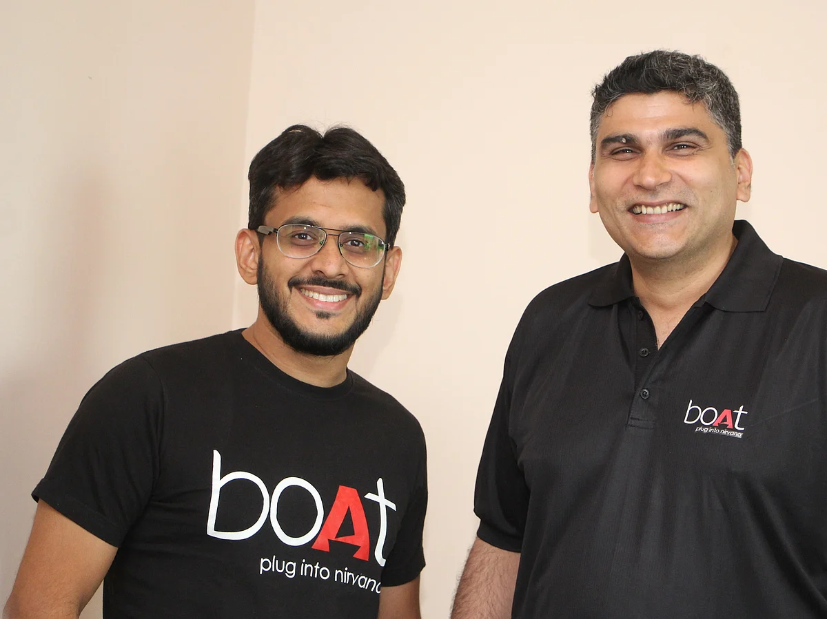 From left: Aman Gupta and Sameer Mehta, co-founders, boAt