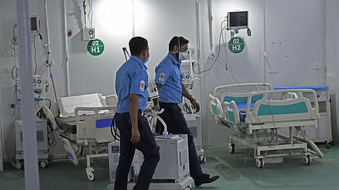 A Covid-19 care centre at Delhi Cantt.