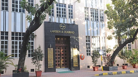 L&T shares hit a record high.