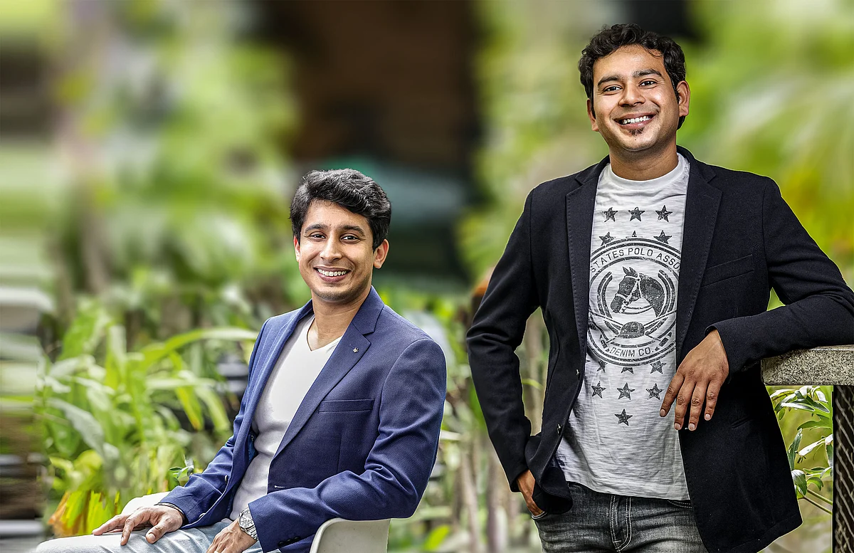 Meesho co-founder and CEO Vidit Aatrey (left) with co-founder and CTO Sanjeev Barnwal.
