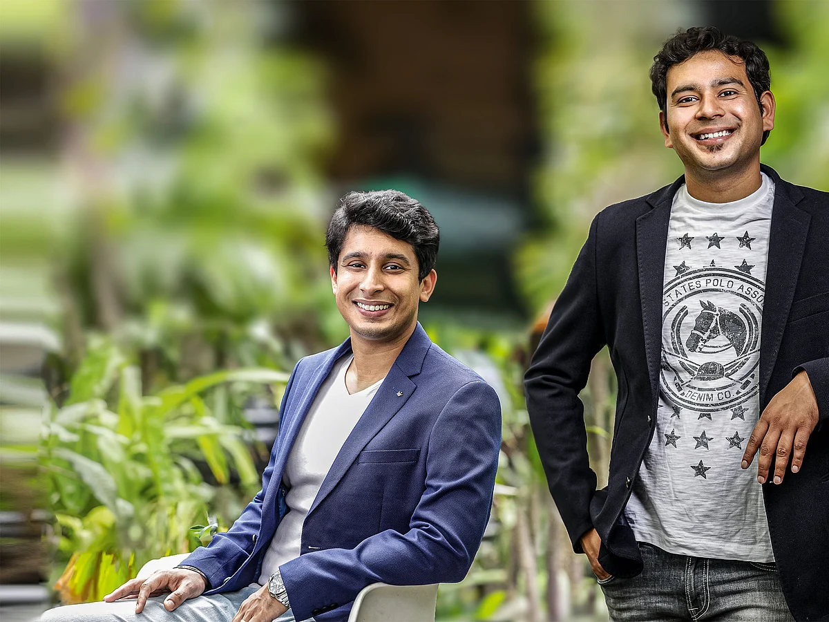 Meesho co-founder and CEO Vidit Aatrey (left) with co-founder and CTO Sanjeev Barnwal.
