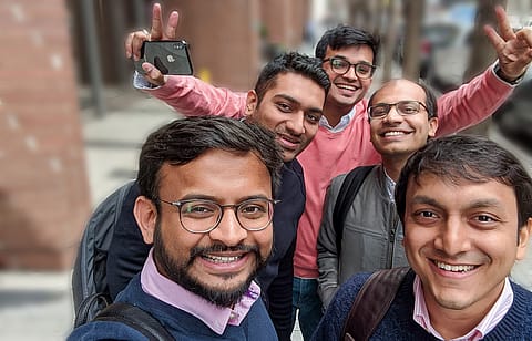 Dharmil Sheth, Dhaval Shah, Harsh Parekh, Siddharth Shah and Hardik Dedhia, co-founders, PharmEasy.