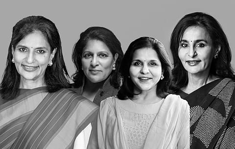 (From left)  Preetha Reddy, executive vice chairperson, Apollo Hospitals; Shobana Kamineni, executive vice chairperson, Apollo Hospitals; Sangita Reddy, Jt. Managing Director, Apollo Hospitals; and Suneeta Reddy, Managing Director, Apollo Hospitals.