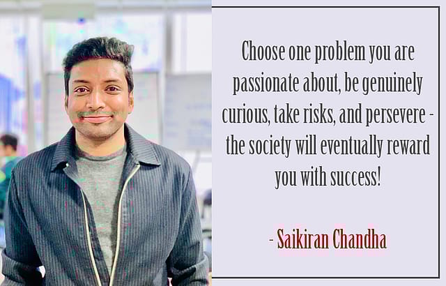 Saikiran Chandha, the young visionary, is redefining the realm of Research & Academia