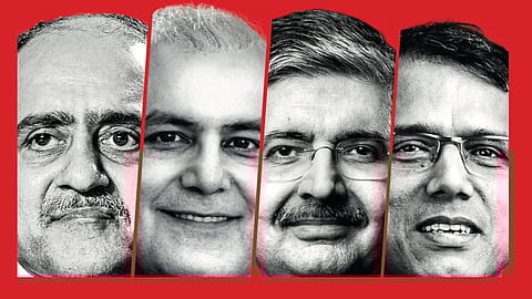 (From left) Shyam Srinivasan, MD & CEO, The Federal Bank; Vishwavir Ahuja, MD & CEO, RBL Bank; Uday Kotak, MD & CEO,
Kotak Mahindra Bank; and Murali M. Natrajan, MD & CEO, DCB Bank.