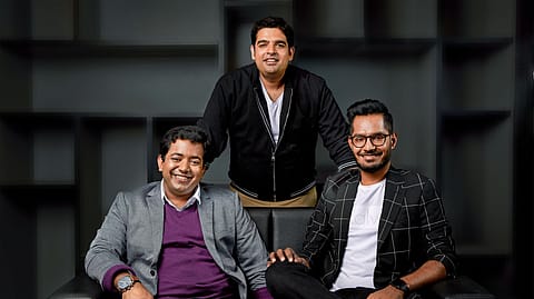 From Left: Roman Saini, co-founder; Gaurav Munjal, co-founder and CEO; and Hemesh Singh, co-founder.