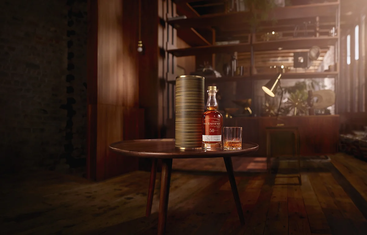 The Balvenie Fifty: Marriage 0614 is a blend of seven 50-year-old casks, created by malt master David Stewart MBE. 