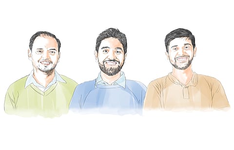 From left: Abhinav Asthana, Ankit Sobti and Abhijit Kane