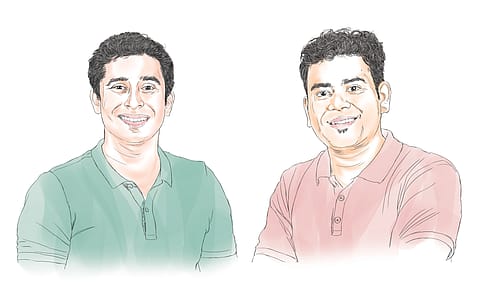 Small is big—from left: Vidit Aatrey 
and Sanjeev Barnwal