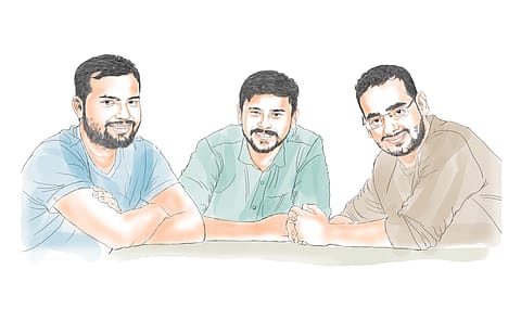 Content is king—From left: Bhanu Pratap Singh, Farid Ahsan and Ankush Sachdeva