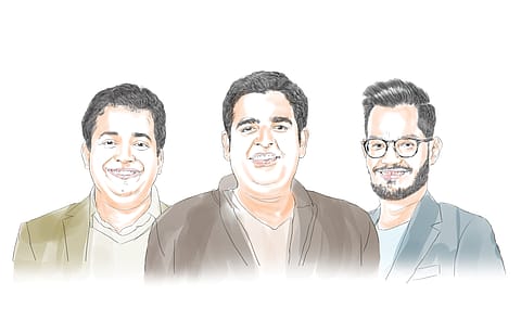 Business Lessons—From left: Roman Saini, Gaurav Munjal and Hemesh Singh