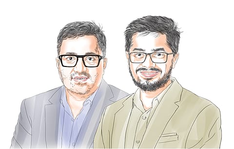 Banking on—From left: Ashneer Grover and Shashvat Nakrani