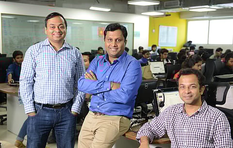 NoBroker Founders (L-R):
Amit Kumar Agarwal (CEO), Akhil Gupta (CTO), Saurabh Garg (CBO)