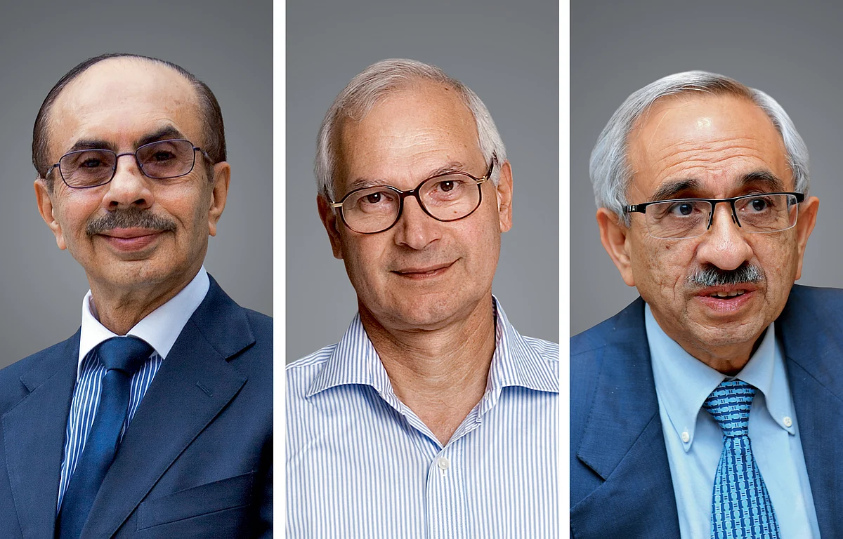 From left: Adi Godrej, Jamshyd Godrej and Nadir Godrej