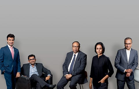 From left: Vijay Chandok, MD & CEO, ICICI Securities; Ashish Shanker, MD & CEO, Motilal Oswal Private Wealth; S. Ravi, former chairman, BSE India & Managing Partner at Ravi Rajan & Co; Vidya Bala, founding partner and head, research & product, PrimeInvestor; and Joydeep Roy, global health insurance leader, PwC.
