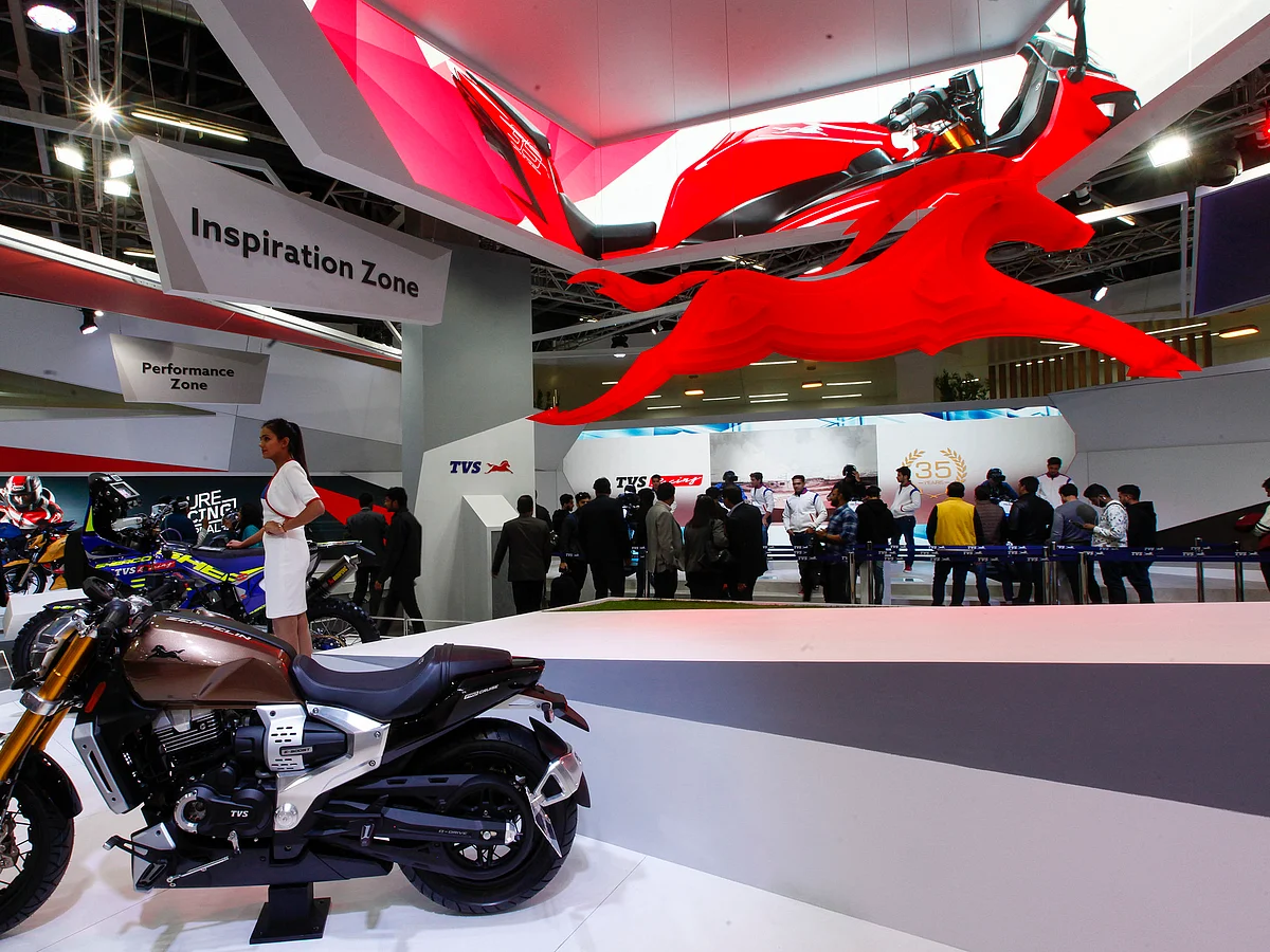 Shares of TVS Motor rose 6% to hit a high of ₹2,368.60 on the BSE.