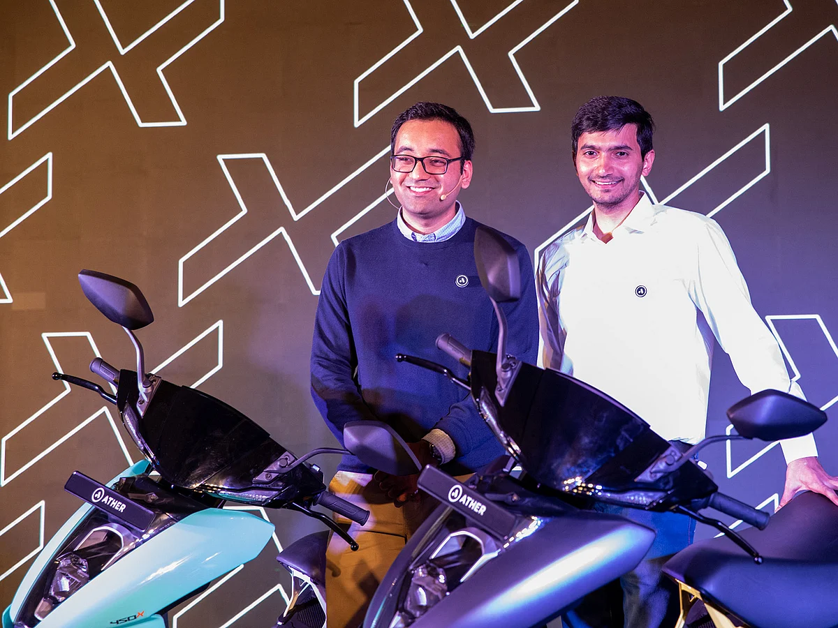 Tarun Mehta (left) and Swapnil Jain, co-founders, Ather Energy, will each offer up to 1 million equity shares.