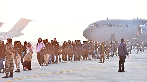 Indian students evacuated from Ukraine.