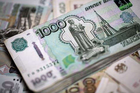 Russian Ruble plunged nearly 30% against the U.S. dollar on Monday.,
