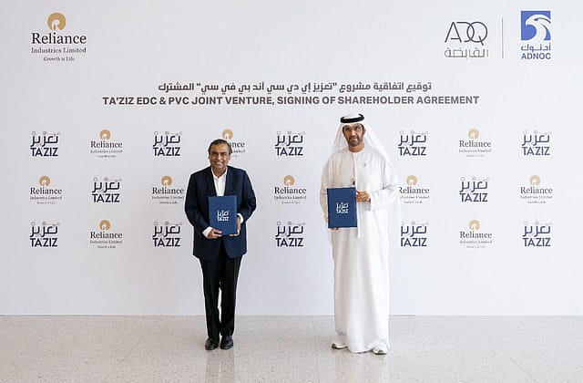 Reliance, TA’ZIZ sign deal for $2 bn chemical project in UAE