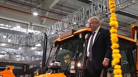 Boris Johnson inaugurated a new plant of the UK-based JCB.