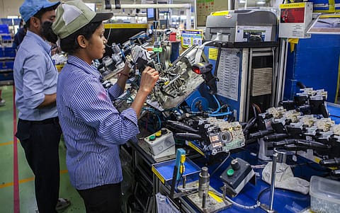 The India manufacturing PMI output index saw an uptick, reaching 62.4 compared to April's 63