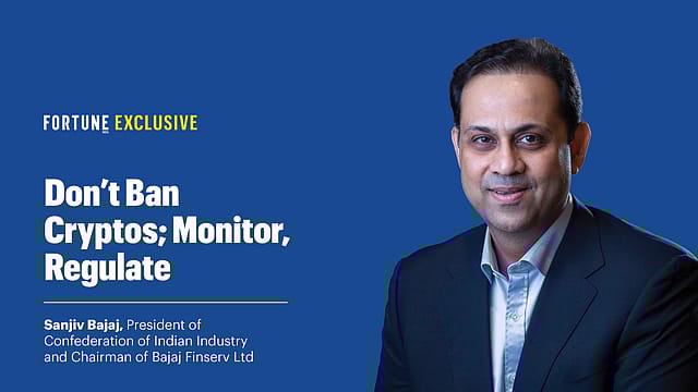 Banning cryptocurrencies outright not an option: CII’s Sanjiv Bajaj