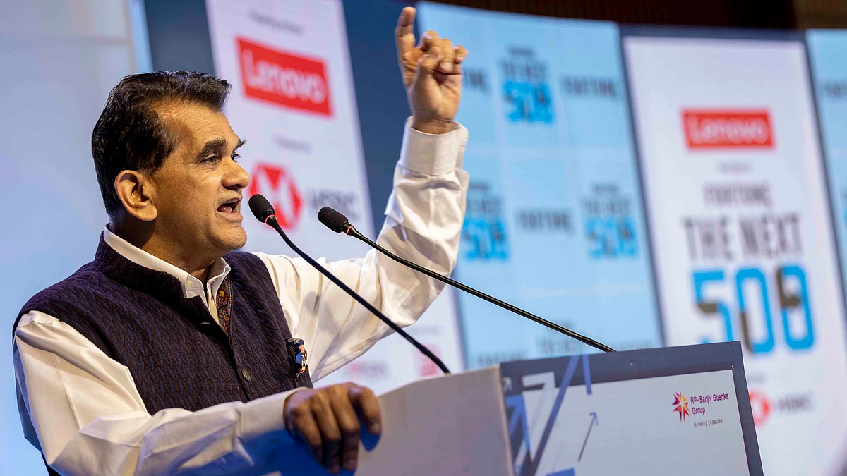 Amitabh Kant, NITI Aayog CEO, speaking at Fortune India Next 500 event in New Delhi 