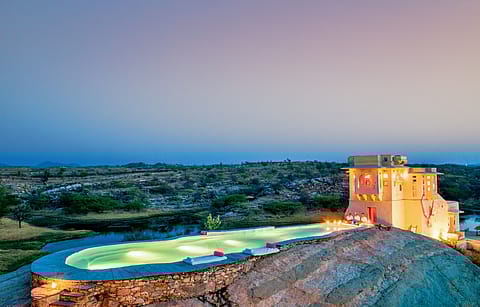 Brij Lakshman Sagar’s rock cut pool, in Pali, Rajasthan. It is made of single stone Baswada marble.