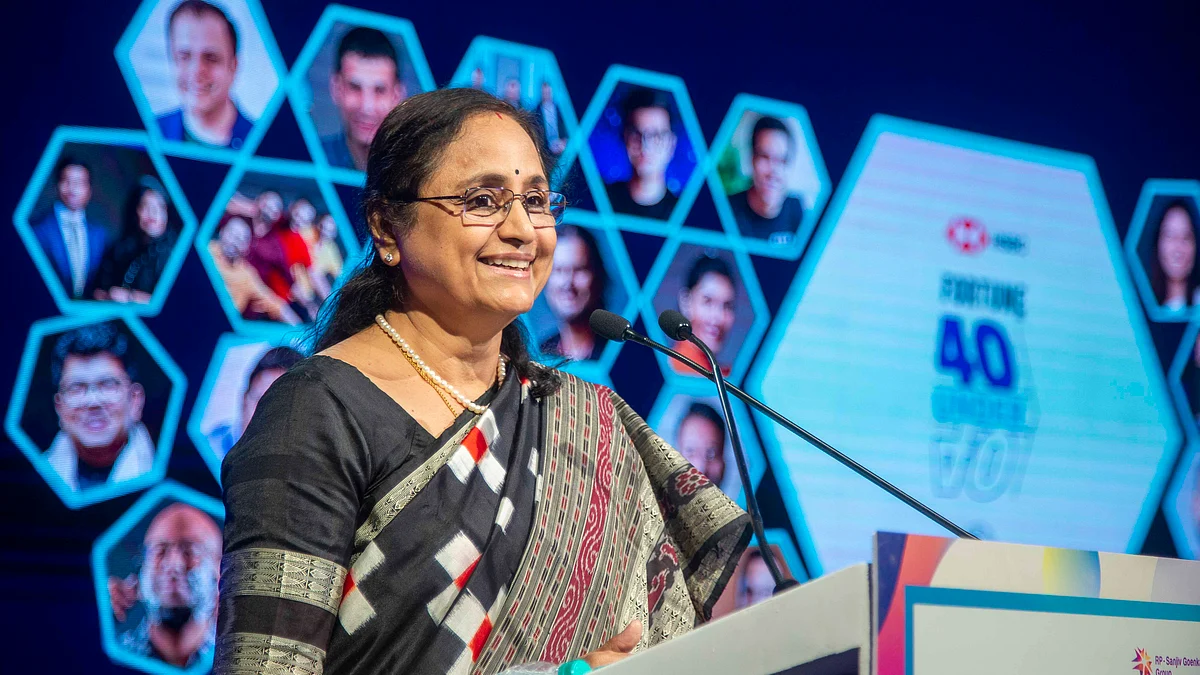 Padmaja Chunduru, MD & CEO, NSDL, at Fortune India's 40 Under 40 Awards