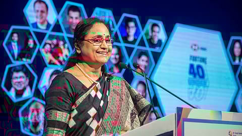 Padmaja Chunduru, MD & CEO, NSDL, at Fortune India's 40 Under 40 Awards