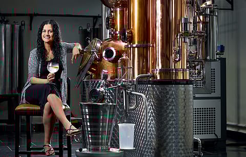 Devika Bhagat at her distillery in Goa