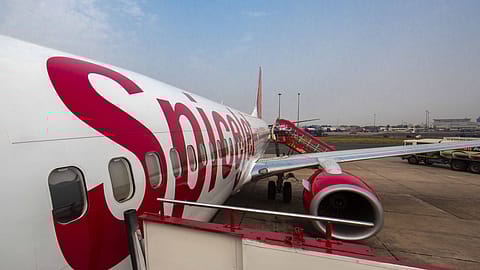 SpiceJet stock opened gap up at ₹41.50 and fell to intra-day low of ₹36.38 on BSE.