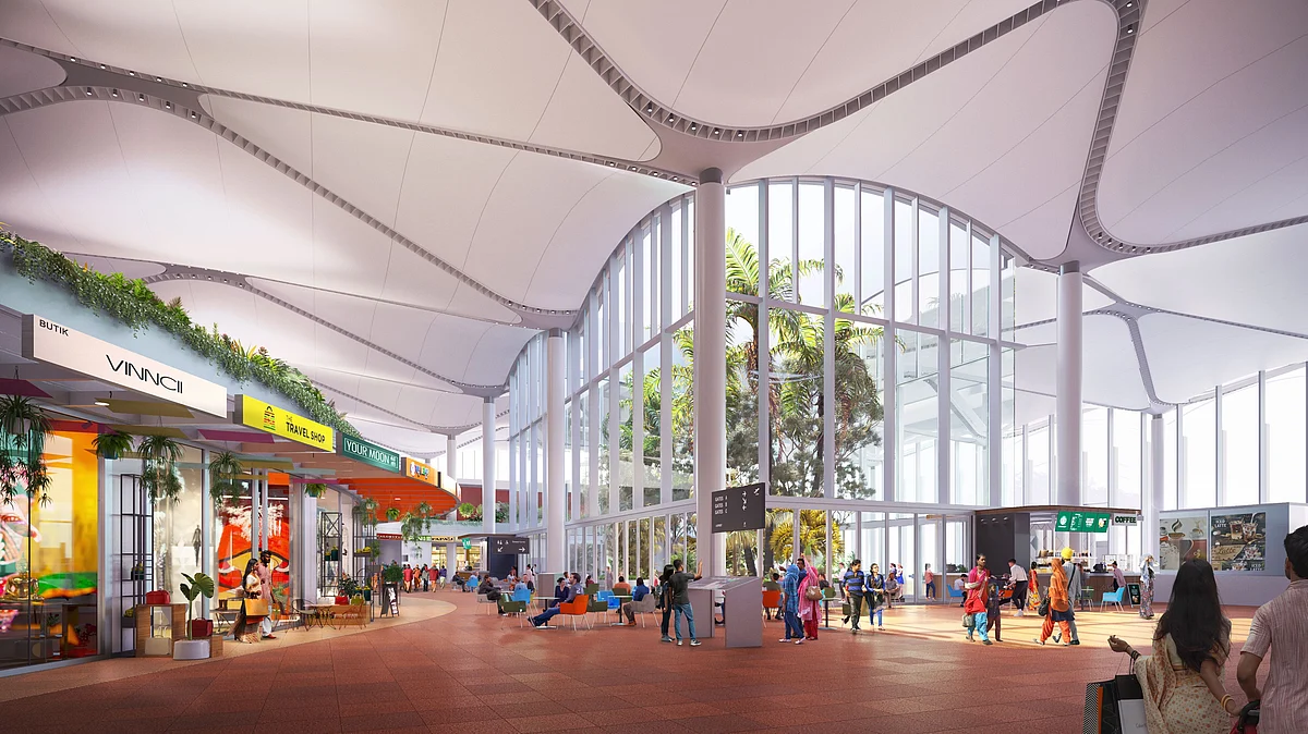 Artistic impression of Noida's International airport also known as Jewar airport