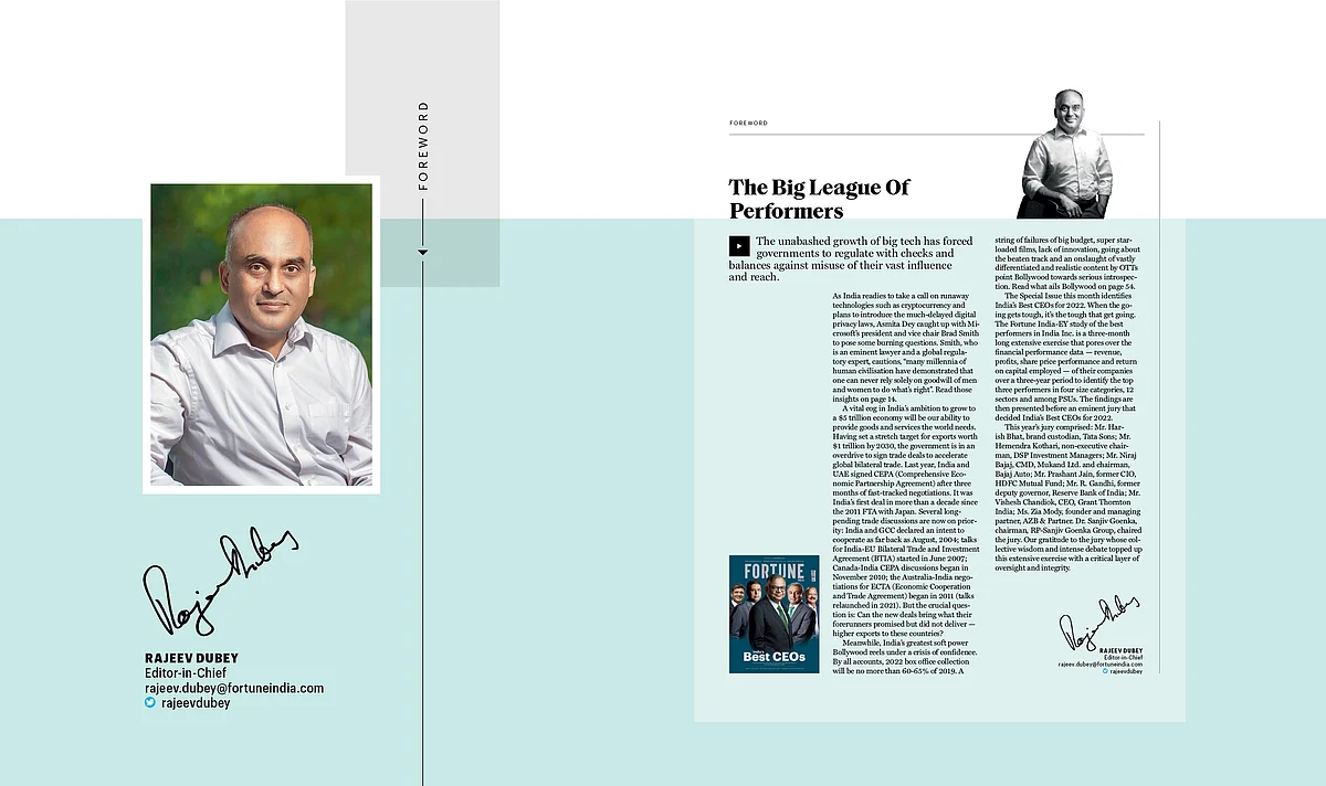 Rajeev Dubey, Editor in Chief, Fortune India 