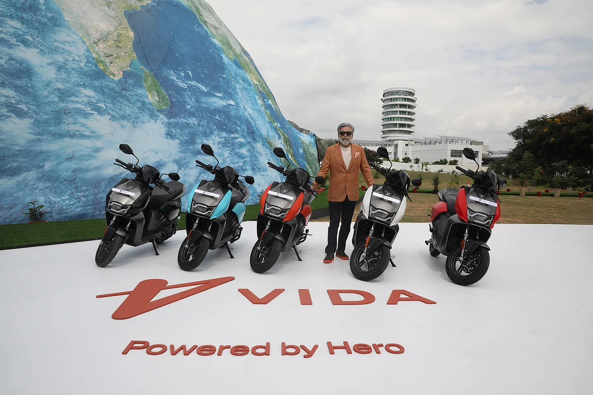 Pawan Munjal, chairman & CEO, Hero MotoCorp, during the launch of Vida V1 in Jaipur, Rajasthan.