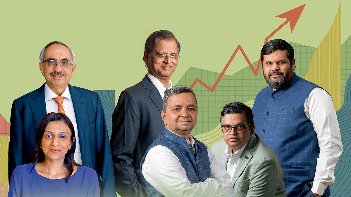 Clockwise from top left: Nadir B. Godrej, Subhash Chandra Garg, Prof. Gourav Vallabh, 
Gopal Krishna Agarwal, 
Rahul Garg, and Sonal Varma 