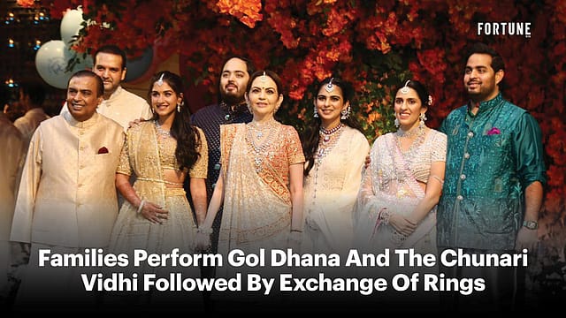 VIDEO: Anant, Radhika exchange rings amidst traditional Gujarati ceremonies