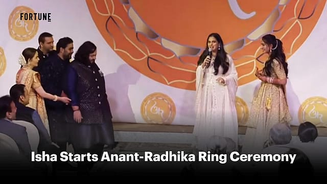 VIDEO: Isha Ambani announces commencement of ring ceremony before family, friends